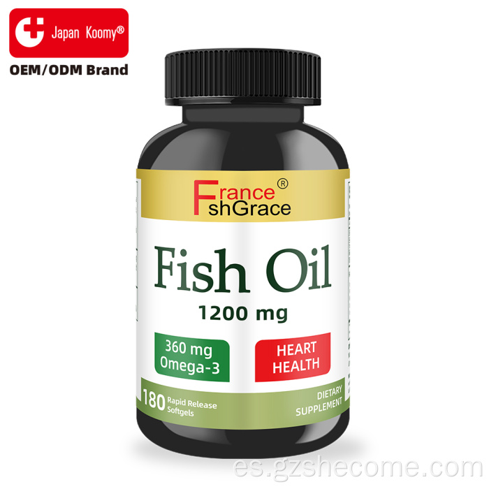 Shecome Aceite de pescado Cápsulas blandas Salud del corazón Omega Support